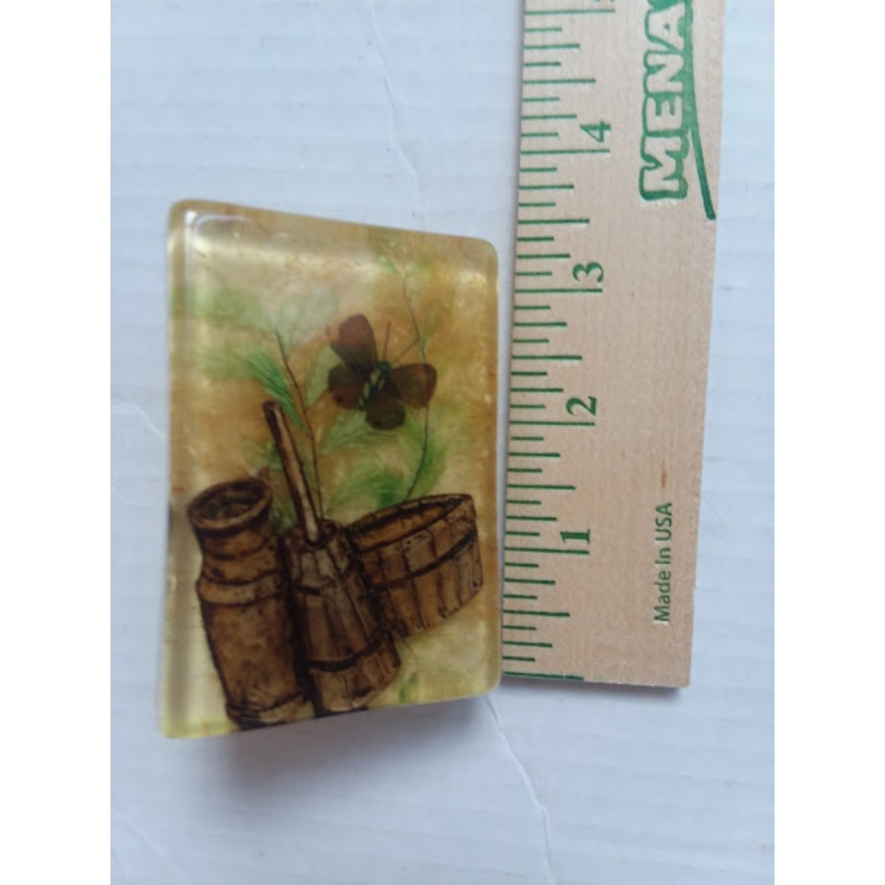 Vintage Decorative Matchstick Holder Tabletop Floral Butterfly Rustic Boho